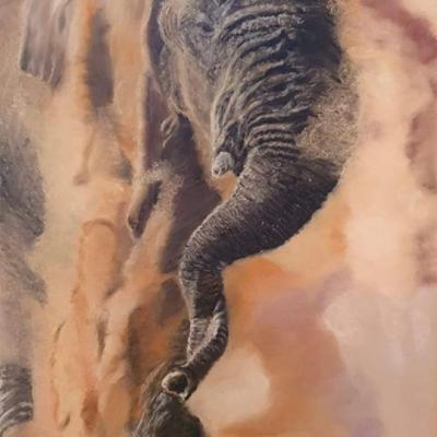 Pastel de Danièle Trierweiler