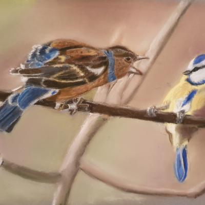 Pastel de Danièle Trierweiler