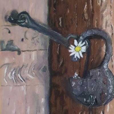 Pastel de Danièle Trierweiler